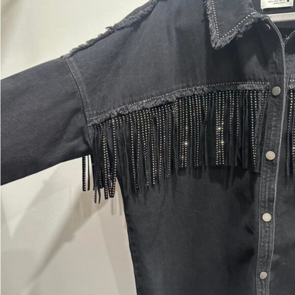 Zara Fringe Button-Up Jacket - Picture 3 of 7